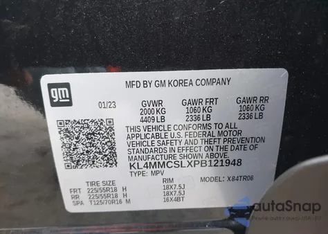 2023 Buick Encore Gx Preferred Awd from USA, damaged, VIN KL4MMCSLXPB121948